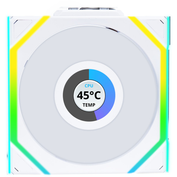 Фото - Корпусный вентилятор Lian Li Uni Fan SL WIRELESS LCD Reverse 120-1 White (G99.12RSLLCD1W1W.00)