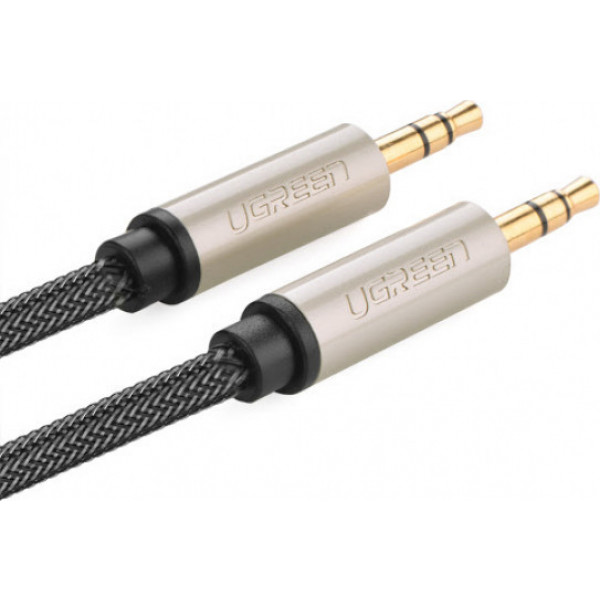 Фото - Кабель 3.5 мм - 3.5 мм UGREEN AV125 3.5 mm to 3.5 mm Audio Cable Braided, 1 m Gray (10602)