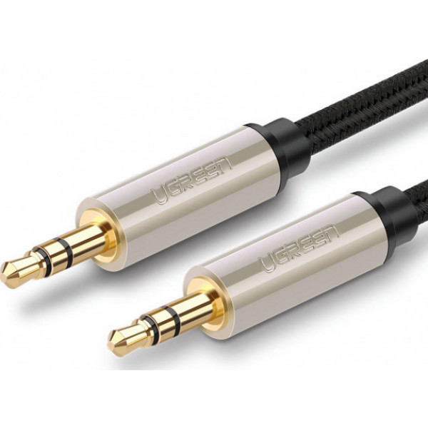 Фото - Кабель 3.5 мм - 3.5 мм UGREEN AV125 3.5 mm to 3.5 mm Audio Cable Braided, 1 m Gray (10602)