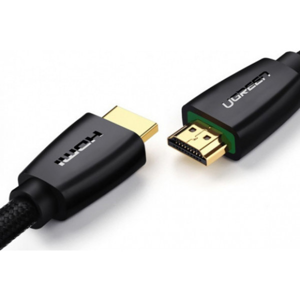 Фото - Кабель HDMI UGREEN HD118 HDMI to HDMI 2 m v2.0 UltraHD 4K-3D Braided Black (40410)