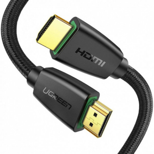 Фото - Кабель HDMI UGREEN HD118 HDMI to HDMI 2 m v2.0 UltraHD 4K-3D Braided Black (40410)