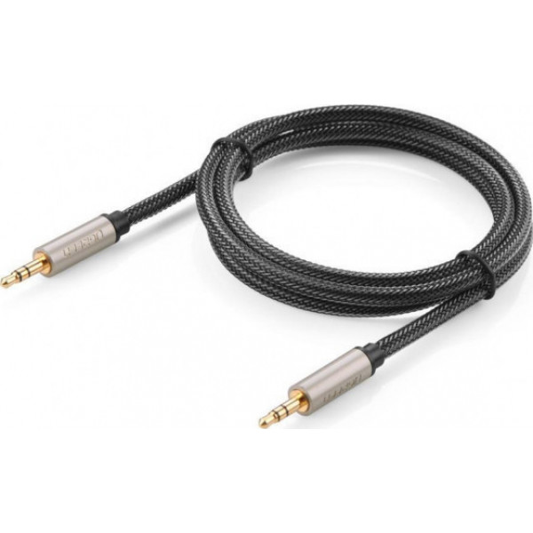 Фото - Кабель 3.5 мм - 3.5 мм UGREEN AV125 3.5 mm to 3.5 mm Audio Cable Braided, 1 m Gray (10602)