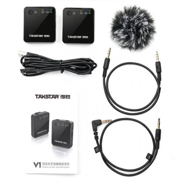 Фото - Микрофон для видеокамеры Takstar V1 Single Wireless Lavalier Video Microphone