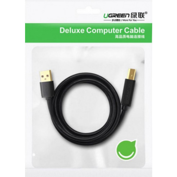 Фото - Кабель USB type A - USB type B UGREEN US135 USB-A 2.0 - USB-B 2.0 1.5 m Black (10350)
