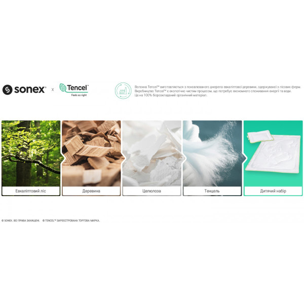 Фото - Набор детское одеяло + подушка Sonex 40х55 + 110х140 с Тенцелем 450 г/м2 (SO102130)