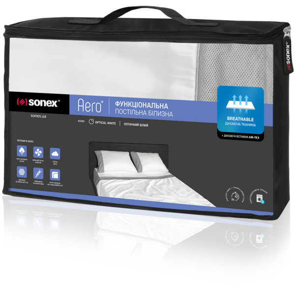 Фото - Комплект постельного белья Sonex 177х210 Aero Optical White Премиум Сатин (SO102180)