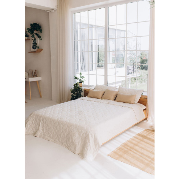 Фото - Набор покрывало + наволочки евро Sonex Hawaii двухстороннее 220х240 + 50х70 см 2 шт. Бежевое (SO102524)