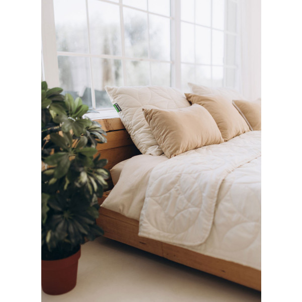 Фото - Набор покрывало + наволочки евро Sonex Hawaii двухстороннее 220х240 + 50х70 см 2 шт. Бежевое (SO102524)