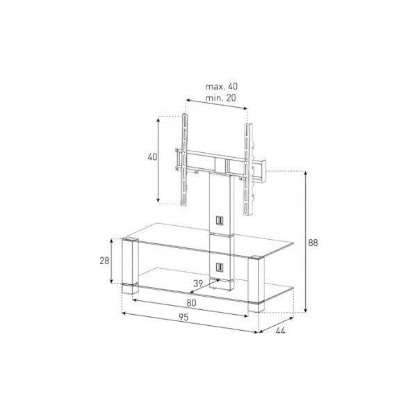 Фото - Крепление для телевизора Sonorous PL 2510-B-HBLK