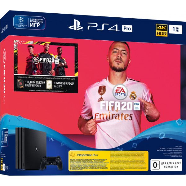 Фото - Игровая приставка PlayStation 4 Pro 1Tb Black (FIFA20)