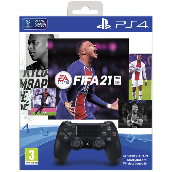 Фото - Геймпад PS4 Dualshock 4 V2 Black (FIFA21 в комплекте)