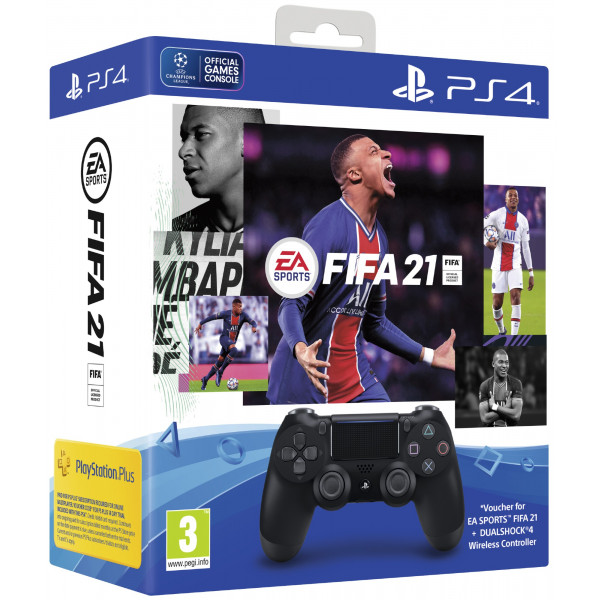 Фото - Геймпад PS4 Dualshock 4 V2 Black (FIFA21 в комплекте)