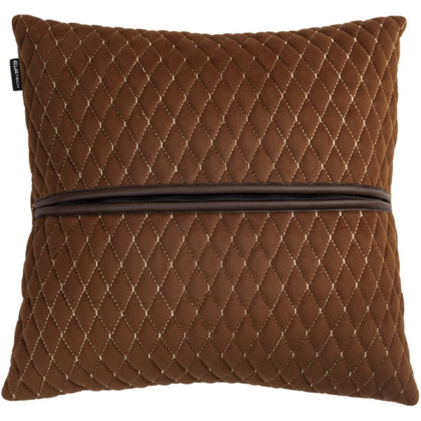 Фото - Автомобильная подушка EVAtech коричневая с коричневой нитью, малый ромб SPBALMRZZ