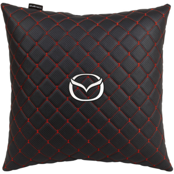 Фото - Автомобильная подушка EVAtech ECO 40x40 см Mazda черная с красной нитью SPBCSBRV015 Фото - Автомобильная подушка EVAtech ECO 40x40 см Mazda черная с красной нитью SPBCSBRV015