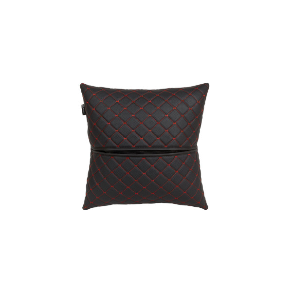 Фото - Автомобильная подушка EVAtech ECO 40x40 см Toyota черная с красной нитью SPBCSBRV030