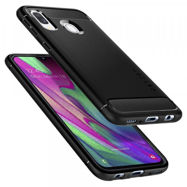 Фото - Чехол для смартфона Spigen for Samsung Galaxy A40 Rugged Armor Matte Black (618CS26244)