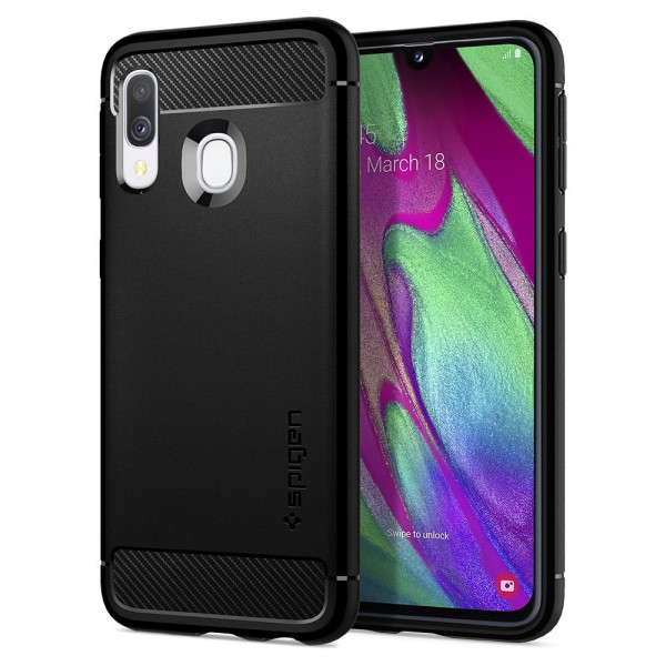 Фото - Чехол для смартфона Spigen for Samsung Galaxy A40 Rugged Armor Matte Black (618CS26244)
