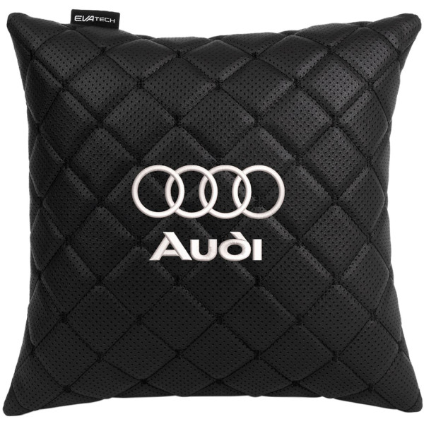 Фото - Автомобильная подушка EVAtech ECO Audi черная с черной нитью (SPSCSBBV095) Фото - Автомобильная подушка EVAtech ECO Audi черная с черной нитью (SPSCSBBV095)
