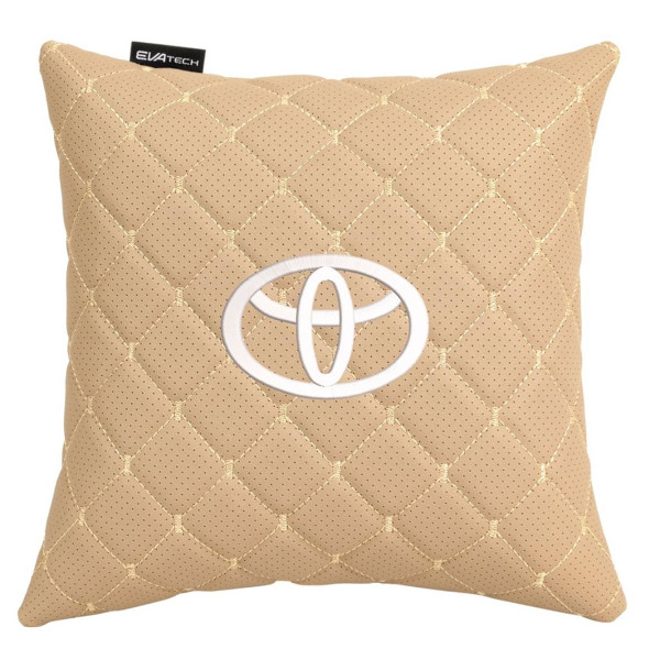 Фото - Автомобильная подушка EVAtech ECO Toyota бежевая с бежевой нитью (SPSCSIIV030)