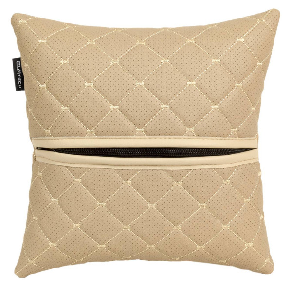 Фото - Автомобильная подушка EVAtech ECO Toyota бежевая с бежевой нитью (SPSCSIIV030)