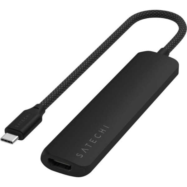 Фото - Хаб USB Satechi 6-in-1 USB-C Slim Multiport Adapter 4K Black (ST-P6SK)