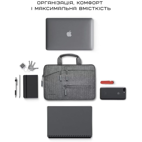 Фото - Сумка для ноутбука Satechi Water-Resistant Laptop Carrying Case with Pockets 13" Gray (ST-LTB13)