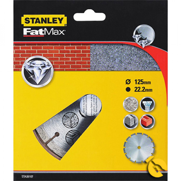 Фото - Диск алмазный Stanley 125x22.2 мм (STA38007) Фото - Диск алмазный Stanley 125x22.2 мм (STA38007)