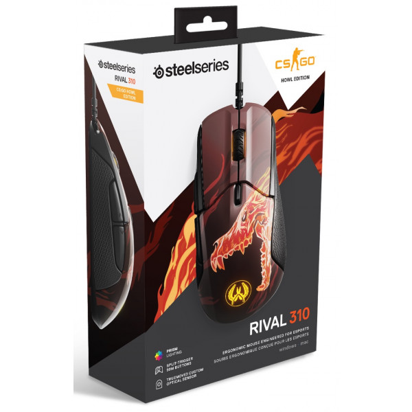 Фото - Мышь проводная игровая SteelSeries Rival 310 CS:GO Howl Edition (62434)