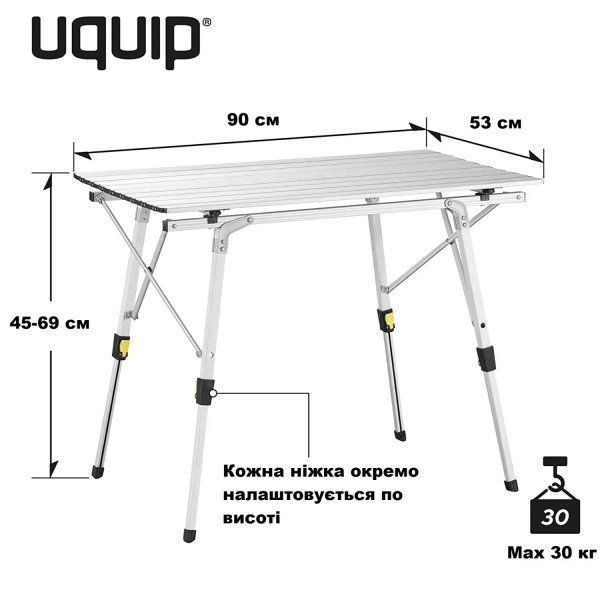 Фото - Складной стол Uquip Variety M Grey (244112)
