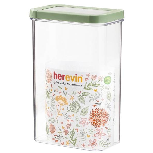 Фото - Емкость для сыпучих Herevin Storage Canister-Green-Peach 2.5 л (161208-100) Фото - Емкость для сыпучих Herevin Storage Canister-Green-Peach 2.5 л (161208-100)