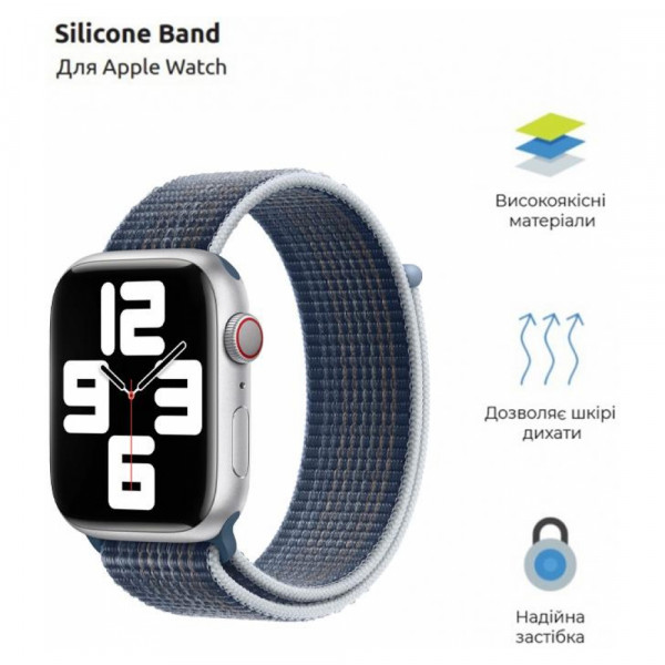 Фото - Ремешок для смарт-часов Armorstandart Nylon Band for Apple Watch All Series 38/40/41mm Storm Blue (ARM74210)