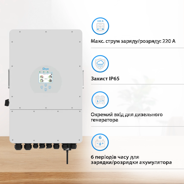 Фото - Система хранения энергии Deye SUN-10K-SG02LP1-EU-AM3-3DY15.36K-LFP-W