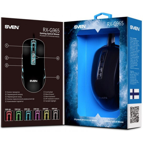 Фото - Мышь проводная игровая Sven RX-G965 USB Black
