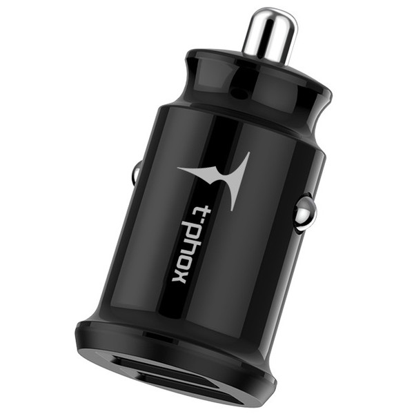 Фото - Автомобильное зарядное устройство T-phox Charger Set 2.4A Dual+Type-C cable 1.2m Black