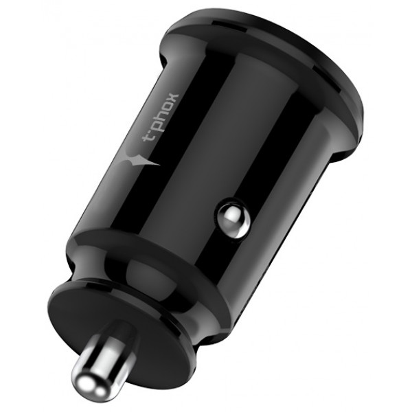 Фото - Автомобильное зарядное устройство T-phox Charger Set 2.4A Dual+Type-C cable 1.2m Black