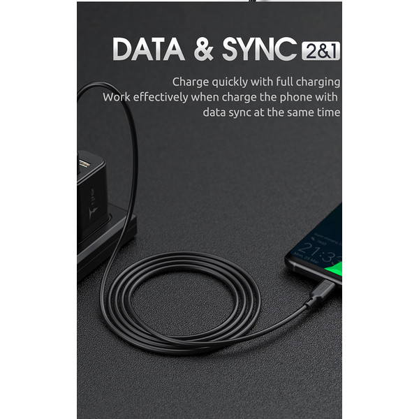 Фото - Кабель синхронизации данных T-phox Fast T-M829 Micro USB 1.2m Black