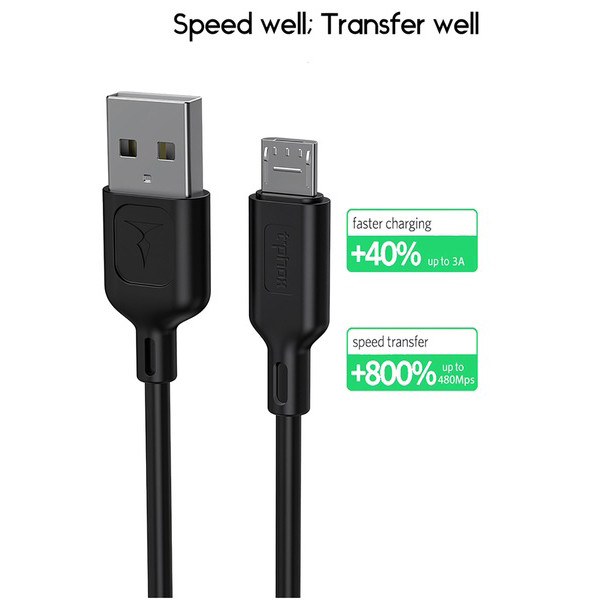 Фото - Кабель синхронизации данных T-phox Fast T-M829 Micro USB 1.2m Black