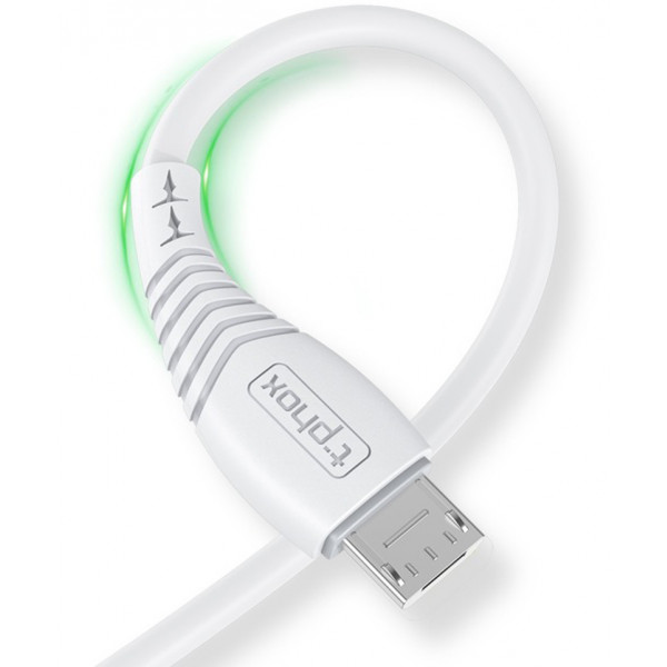 Фото - Кабель синхронизации данных T-phox Nature T-M830 Micro USB 1.2m White Фото - Кабель синхронизации данных T-phox Nature T-M830 Micro USB 1.2m White