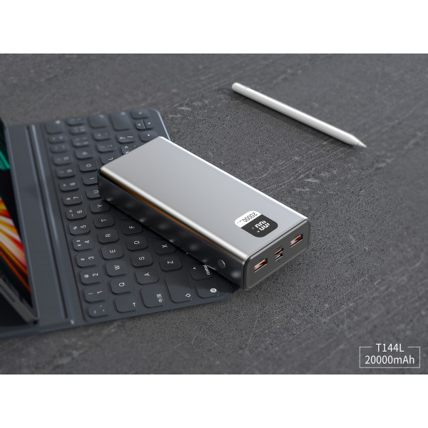 Фото - Уценка - Батарея мобильная Xipin T144 PD20W 20000mAh Gray (T144LF)