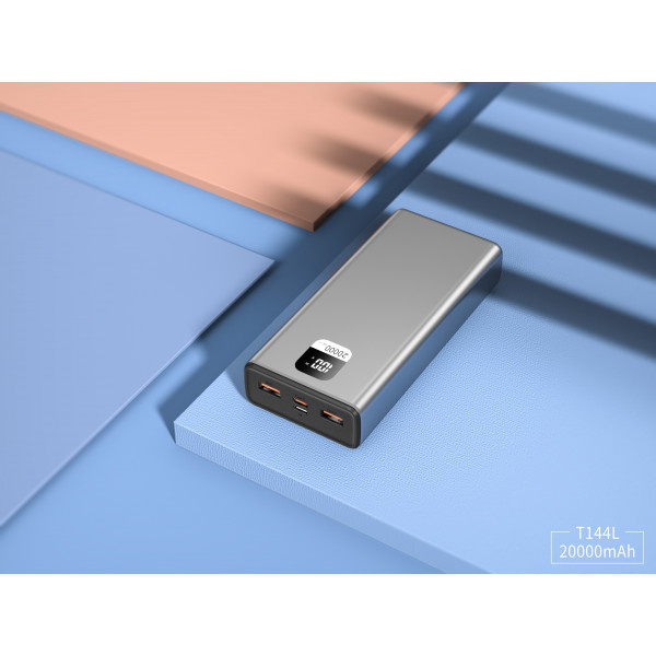Фото - Уценка - Батарея мобильная Xipin T144 PD20W 20000mAh Gray (T144LF)