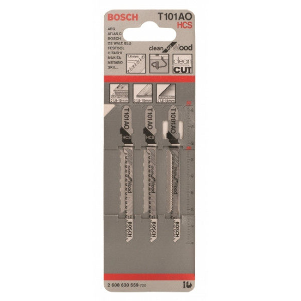 Фото - Полотно Bosch T 101 AO 1.4х83 мм 3 шт. (2.608.630.559)