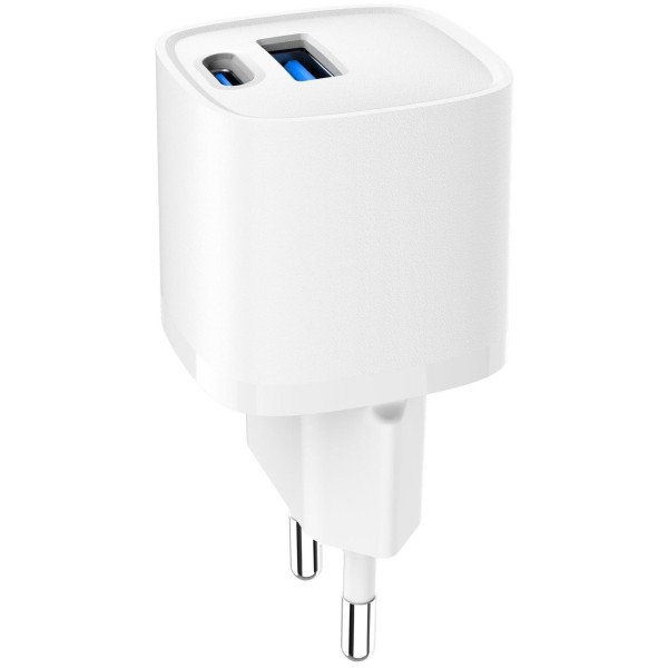 Фото - Сетевое зарядное устройство Gembird 1 USB-A + 1 Type-C PD20Вт + QC3.0 18Вт (TA-UC-PDQC20-W-01)