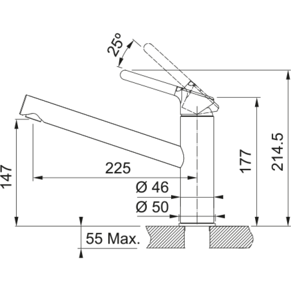 Фото - Смеситель кухонный Franke Orbit хром-оникс (115.0623.056)