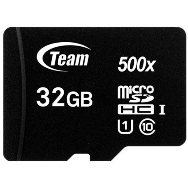 Фото - Карта памяти Team MicroSDHC 32GB UHS-I Class 10 Team Black + SD-adapter (TUSDH32GCL10U03)