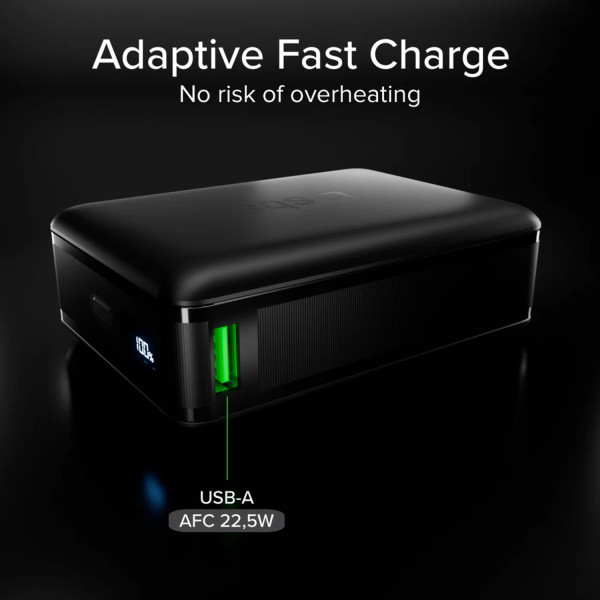 Фото - Батарея мобильная SBS High Density 20000mAh 65W PD USB-C In/Out, LCD display,Ultra Light, Black (902785)