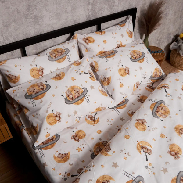 Фото - Комплект постельного белья Moon&Star Бязь Gold Люкс Teddy Dreams 160х220 нав. 4х70х70 (MS-820009859)