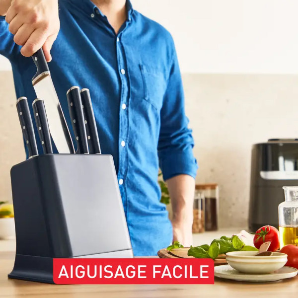 Фото - Набор ножей Tefal K297S744 EverSharp Pro 6 предметов + блок-точилка