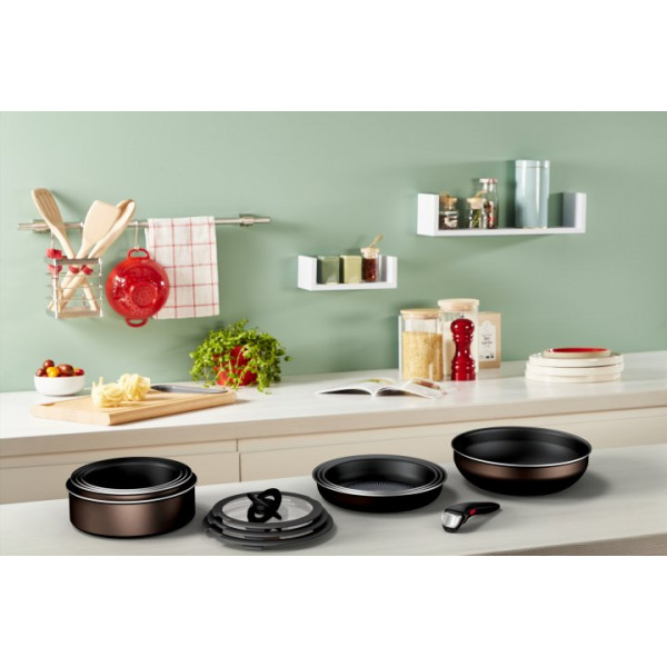 Фото - Набор посуды со съемной ручкой Tefal L1509973 Ingenio XL INTENSE 19 пр