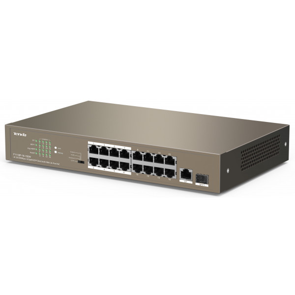 Фото - Коммутатор локальной сети (Switch) Tenda TEF1118P-16-150W