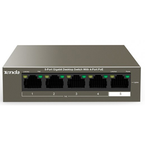 Фото - Коммутатор локальной сети (Switch) Tenda TEG1105P-4-63W Фото - Коммутатор локальной сети (Switch) Tenda TEG1105P-4-63W